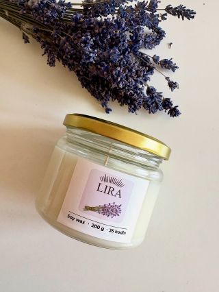 🕯️Prírodná sviečka zo sojoveho vosku s vôňou levandule 💜 Upokojuje, uvoľňuje, prevonia každý kút domova 🏡 💟 💟 💟...